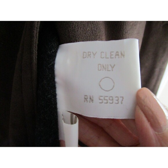 Jones New York Womens Trench Brown Coat Size 6 Suede Pockets - Picture 7 of 11